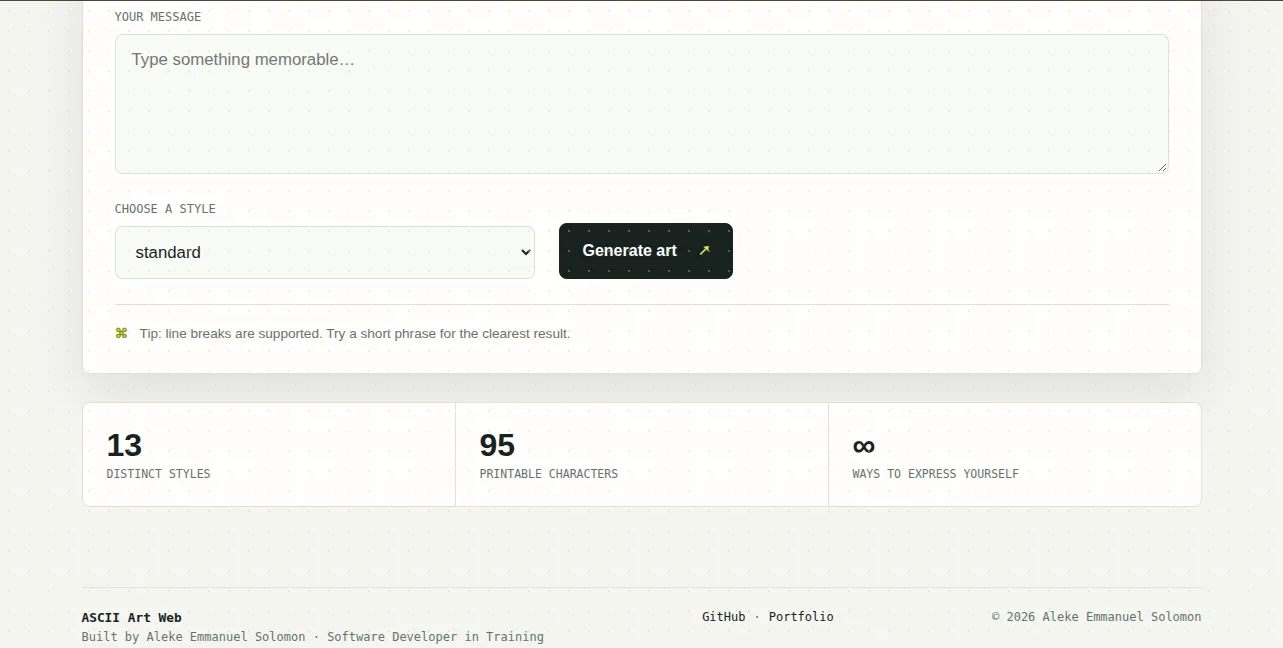 input section